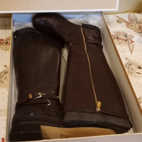 MICHAEL KORS Ryan Leather Tall Boots 6 - Picture 3 of 5